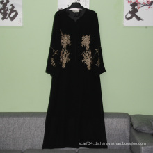 Hotsale elegantes abaya elegantes baju kurung islamisches maxi Kleid einfaches moslemisches langes Kleid Winter abaya